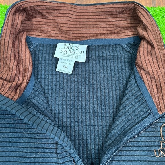 Ducks Unlimited 1/4 Zip 2XL Ripped Performance Outdoor Pullover Golf Quilted - Picture 4 of 7